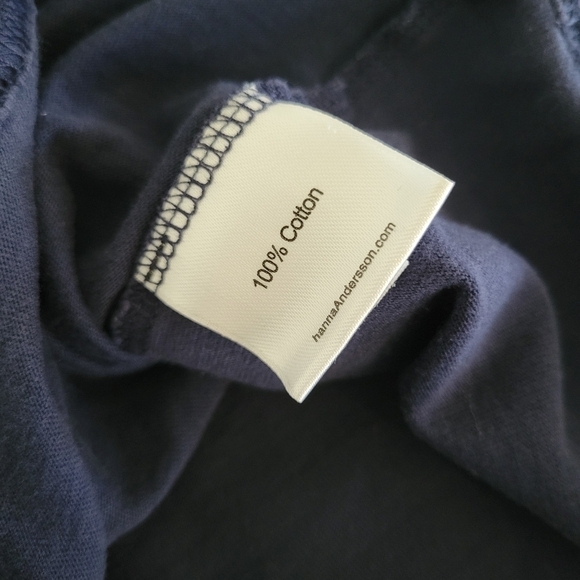 Hanna Andersson 100% Cotton Elephant Safari Tee T-Shirt Navy Blue Orange Size 5 - Picture 3 of 5